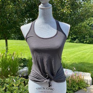 Silver Colcci Grey Knotted Racerback Tank Top Size Small